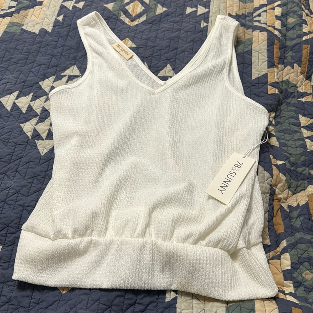 Dressy white tank